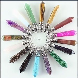 🟢 5/45 Opalite Pendant Pendulum Necklace